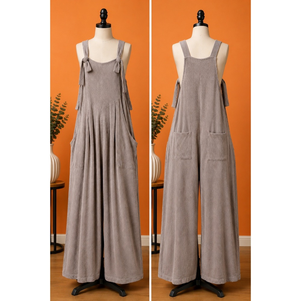 Three Bird Nest Taupe Acorn Jumpsuit L Lounge Romper